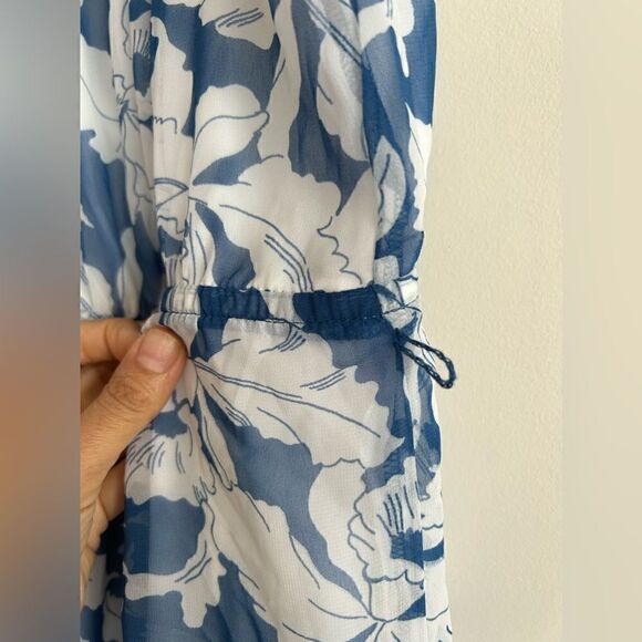 American Eagle Outfitters Shiffin Floral Blue Dress - Picture 9 of 10